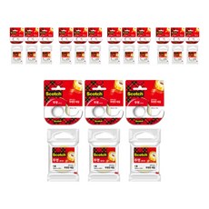 3M Scotch 思高膠帶 18mm x 15m 581 + 550 補充包 18mm x 20m, 透明, 15套