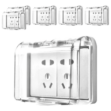 小麥購物 插座防水蓋 C104 94g, 透明, 6個