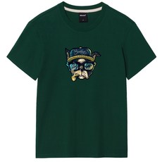 옥스타 남녀공용 스모킹독 반팔 티셔츠 8TS003