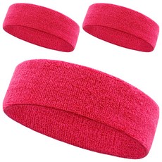 이그니스 스포츠 헤어밴드 3P, 브라이트로즈, 3개