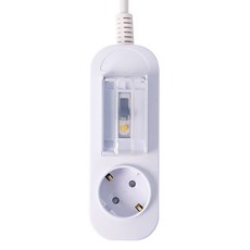 Boedam 防漏電高容量1孔延長線, 1個, 3m, 白色