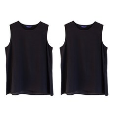 女款飄逸涼感絲Happy無袖上衣 2件組