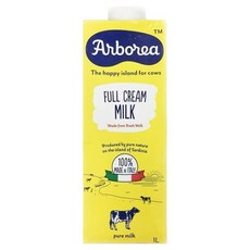 Arborea 全脂UHT牛乳, 義大利高品質牛乳, 超高溫滅菌處理, 1L, 1瓶