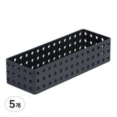 리템 S&S 수납 정리함 대 1/2, 블랙, 5개