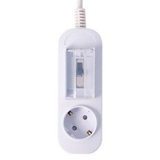 Boedam 配線 高容量1孔延長線, 3m, 白色, 1個