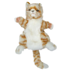 HANSA TOY 黃貓手偶 30公分長, 1個