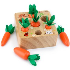 Goryeo Baby 拔蘿蔔 小肌肉發展 原木玩具 木製積木 嬰兒原木教具, 混合顏色