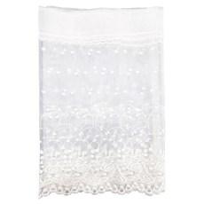 玫瑰心語蕾絲門簾咖啡簾, 白色