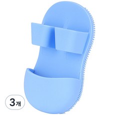 Bacogel 矽膠臉部去角質按摩手指套, 3個, 藍色