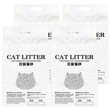 CAT LITTER 豆腐貓砂, 2kg, 竹炭, 4包