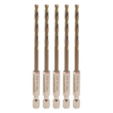 WORKPRO 六角柄鈷鑽頭 不鏽鋼鑽頭 4mm WP400306, 5個