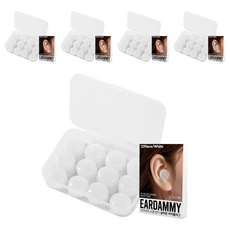 Ieodaemi 防噪音矽膠耳塞 白色, 12入, 5個