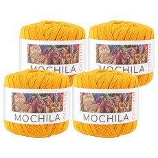 brandyarn Mochila系列 棉針織線, 100%優質棉, 50g±5g, 大約200mt, 橘色, 4捲