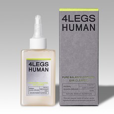4Legshuman 寵物純淨平衡控制耳清潔劑, 120ml, 1個