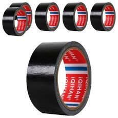 iQIHAN 다다 고점도 강력 면 테이프 50mm x 20m, 검정색, 6개