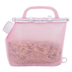 inbloom 矽膠雜糧桶與高湯儲存袋 1.5L, 粉紅色, 1個