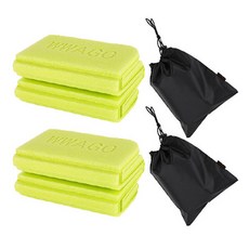 攜帶式超輕折疊登山墊 2入+收納袋 2入, 熒光綠