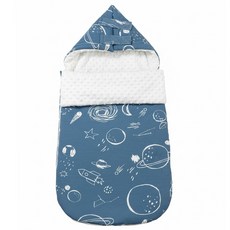 我家寶貝 嬰幼兒純棉防驚跳豆豆絨睡袋 加厚新生兒抱被含保暖披肩