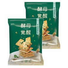 盛香珍 酵母覺醒 紫菜青蔥蘇打餅 植物五辛素, 280g, 2袋