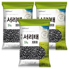 대구농산 건강한밥상 국산 서리태, 1kg, 3개