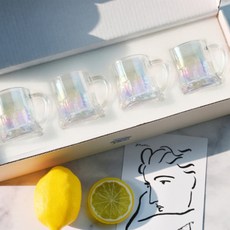 Egoidsm Aurora燒酒杯 4入組+禮品卡, 1套, aurora