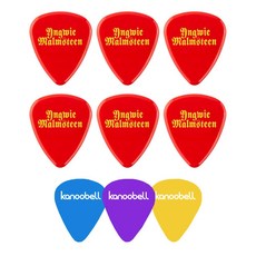 Dunlop Yngwie Malmsteen 簽名款紅色吉他撥片+Kanobel 撥片 3片, 6個