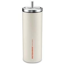 ERSTEBAHNHOF Tangerine Sleek雙層真空304不鏽鋼保溫杯, 600ml, 1個, 日出