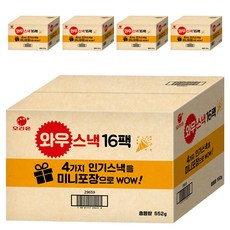 오리온 와우스낵 선물세트 16팩, 포카칩 + 꼬북칩 + 오감자 + 돌아온썬칩, 5세트