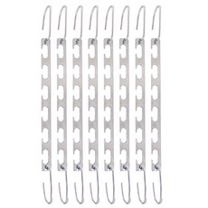 하늬통상 좁은 공간활용옷걸이 틈새옷걸이 라운드, 쿨실버, 8개