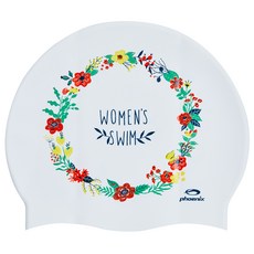 Phoenix 設計款矽膠泳帽 Flowering, Flowering 白色, 1個