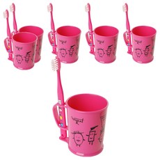 WEDENT 威登 兒童青少年漱口杯組 粉紅色 8-11歲用, 6套