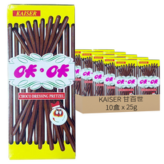 KAISER 甘百世 咔咔巧克力棒餅, 25g, 10盒