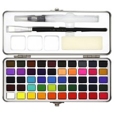 Make Mine 固體水彩顏料 熱門藝術調色盤套組, 50色