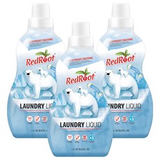 RedRoot 幼兒洗衣精麝香花香1L, 1L, 3個