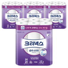 Kleenex 舒潔 3層棉柔捲筒衛生紙, 37m, 24捲, 4袋