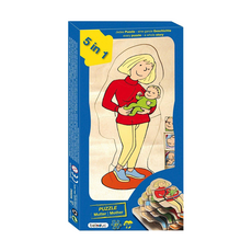 beleduc 木頭拼圖 媽媽 Set 27片, 5合1拼圖, 1組