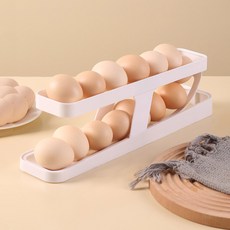 모나코올리브 롤링다운 슬림 계란 디스펜서, 화이트, 1개