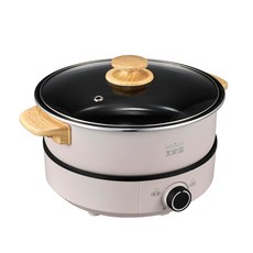 大家源 分離式料理鍋 3L，不沾好清潔，耐熱玻璃上蓋, TCY-373001