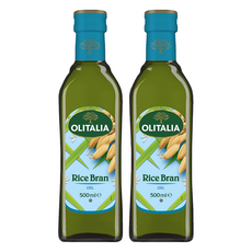 OLITALIA 奧利塔 玄米油, 含γ-穀維素 提供天然營養, 富含膳食纖維 植物固醇成分, 油質穩定 耐高溫 低油煙, 500ml, 2瓶