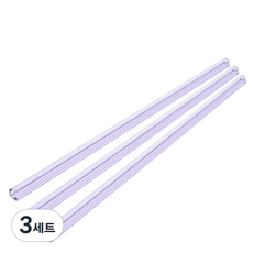 PUKO 耐熱玻璃吸管 紫色, 3入, 3套