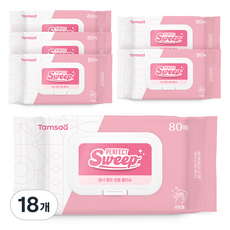 탐사 행주 전용 물티슈 80매 캡형, 50g, 80개입, 18개