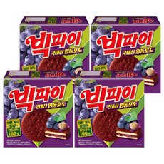 크라운 빅파이 영동포도 과자, 324g, 4개