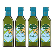 OLITALIA 奧利塔 玄米油, 含γ-穀維素 提供天然營養, 富含膳食纖維 植物固醇成分, 油質穩定 耐高溫 低油煙, 500ml, 4瓶