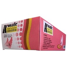 透氣顆粒PVC手套 無粉, 1盒, 白色