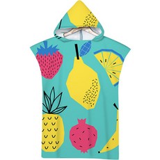 Selene 水果夏季連帽沙灘巾 75 x 110 cm, 1個, A09