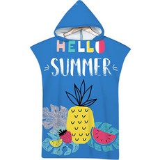 셀레네 후르츠 썸머 후드 비치타월 75 x 110 cm, A07, 1개