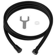 comet 家用防結垢軟軟的蓮蓬頭軟管, 黑色, 2m