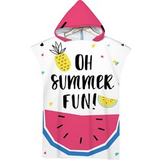 Selene 水果夏季連帽沙灘巾 75 x 110 cm, 1個, A08