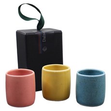Dalsogum 陶瓷迷你酒杯 一口杯 3件組, 亮面粉彩, 1套