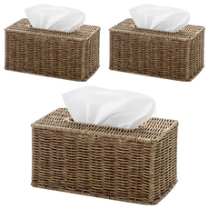네이쳐리빙 데이지가든 라탄 티슈 케이스, 3개